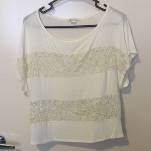 Lace cream top